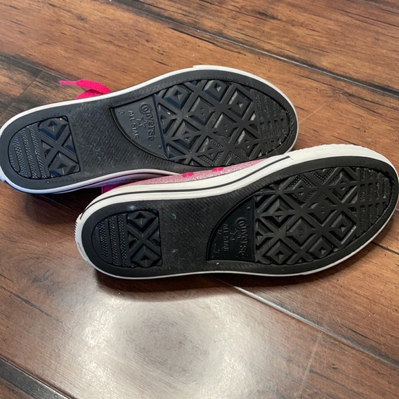 Converse canvas high tops pink,silver glitter size 3 - Picture 5 of 10